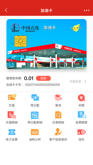 中國(guó)石化加油卡掌上營(yíng)業(yè)廳圖2